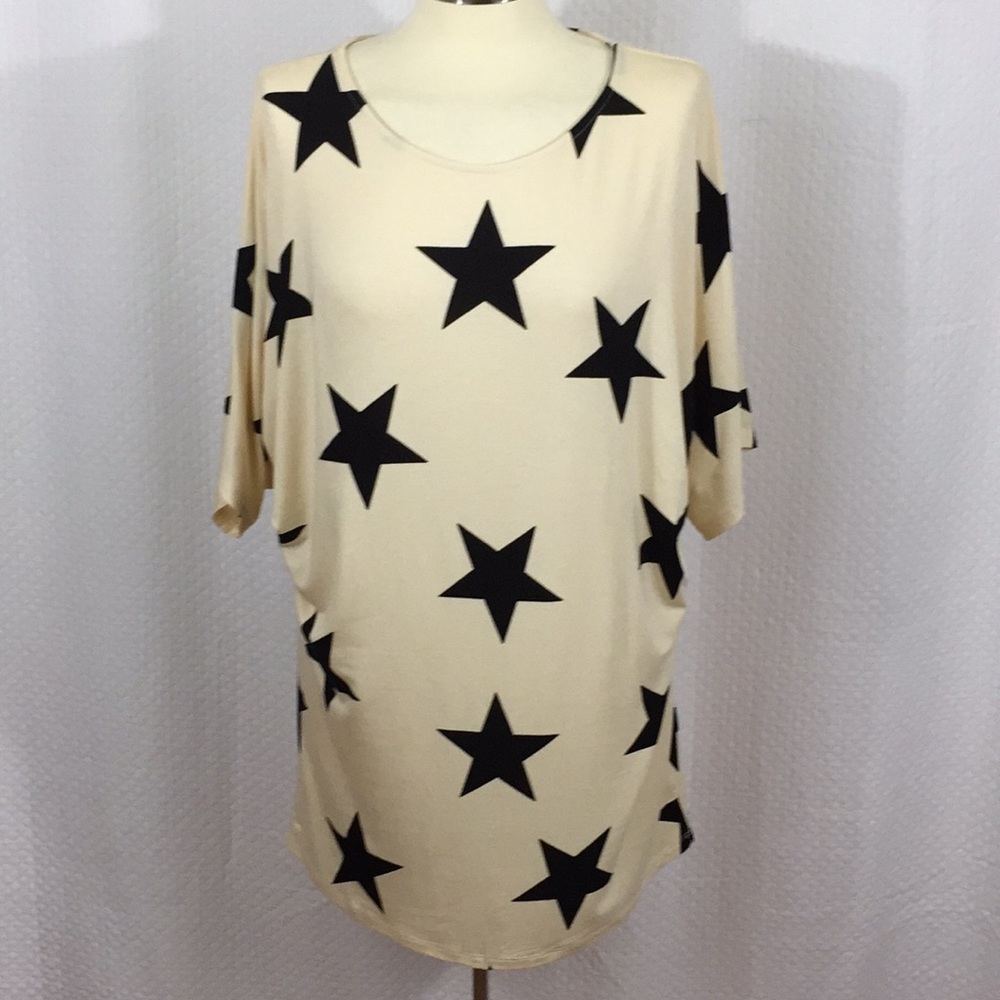 4th of July Agnes & Dora Dolman Black Stars tunic! - Picture 4 of 8
